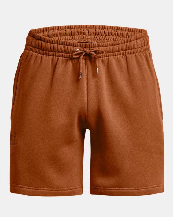Men's UA Essential Fleece Playback Shorts, Orange, pdpMainDesktop image number 4